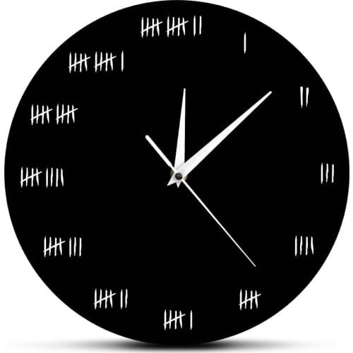 Humorous Home Decor Simple Designed Alcatraz Wall Clock Prison Wall Inspired Clock Wall Watch Timepiece Oppressive Time Teller