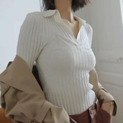Women Sweater 2020 Spring and Summer V-neck Pullover Sweater Women