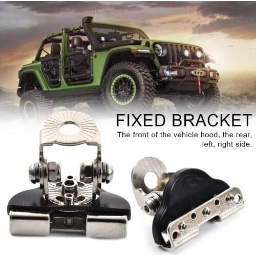 1Pair Universal Stainless Steel Car Auto Hood LED Work Light Bracket Offroad Excavator Truck Engine Cover Work Lamp Mount Holder