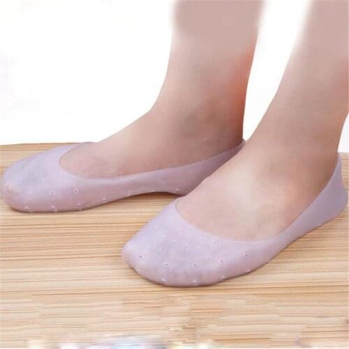 1 Pair Foot Moisturizing Sock Full Length Silicone Gel Socks Cracked Foot Care Protector For Foot Care Tool