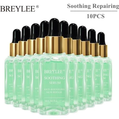 BREYLEE 10PCS Soothing Repairing Face Serum Repair Sensitive Skin Remove Redness Face Skin Care Acne Scar Removal Snail Beauty