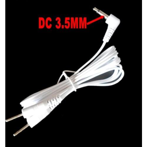 100pcs DC 3.5 / DC 2.5 plug two lead electrode cables 2 in 1 pin wire cord for Tens EMS Machine free shipping