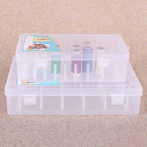 23.7x13.7x6.6cm Plastic Bobbin Box Sewing Bobbins Threads Storage Sorting Case Organizer 100% Brand New And High Quality