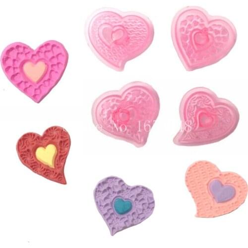 4PCS/Set Sweet Heart Cake Mold Sugar Craft Cake-Decorating-Tool Plastic Heart Shape Cake Molds Cutters Baking Accessories Tools
