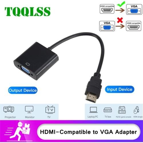 1080P HDMI-Compatible to VGA Adapter Digital to Analog Converter Cable For Xbox PS4 PC Laptop TV Box to Projector Displayer HDTV