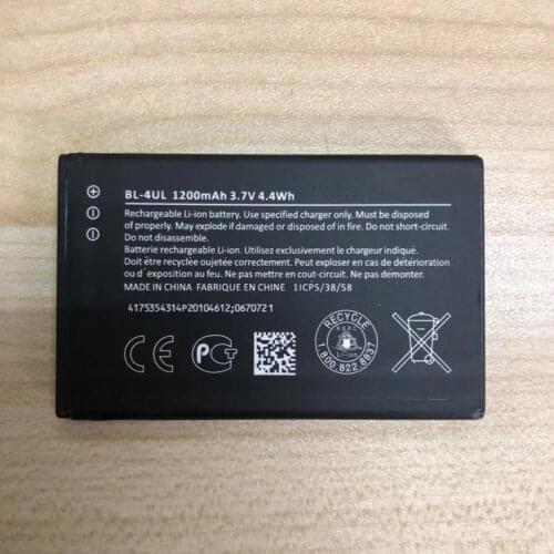 2PCS NEW BL-4UL 4UL Li-ion Mobile Phone Battery For NOKIA Asha 225 Asha225 1200mAh