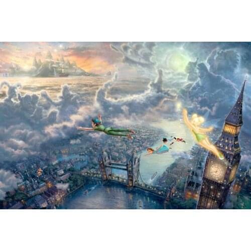 Free shipping classical Thomas sky elves fly scenery canvas prints oil painting printed on canvas wall art decoration picture