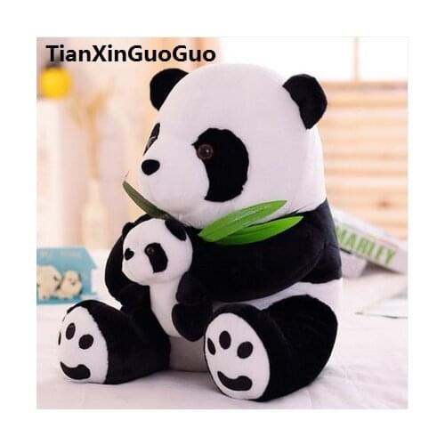 Large 30cm sitting pose panda hug little baby plush toy soft doll Christmas gift h1429