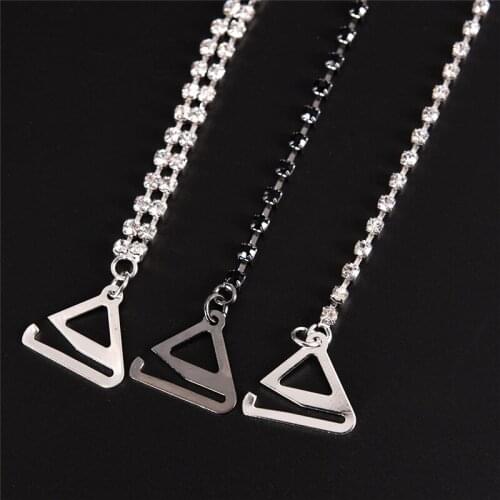 2Pcs/pair Bra Straps 2 Rows Crystal Gorgeous Prom Diamante Rhinestone Bra Straps Belt Adjustable Sparkle Shoulder Strap