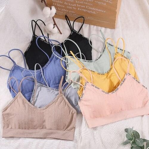 WYS.JL Elastic Gathering Bralette Push Up Bra Summer Anti-light Korean Style Wild Bra Tube Top Sexy No Rims Movement Bra Black