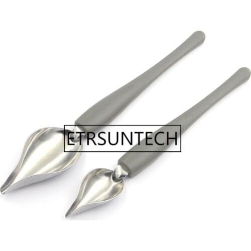 200pcs Chef Decoration Pencil Anti-slip Accessories Draw Tools Stainless Steel Portable Mini Sauce Painting Coffee Spoon