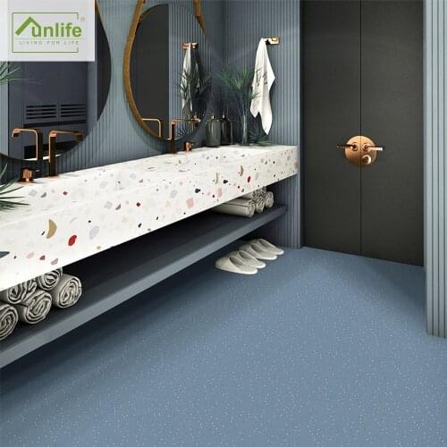 Funlife®40x250cm Blue Terrazzo Wall Sticker Peel & Stick DIY Decorative Wallpaper for Living Room Bathroom Kitchen Home Decor
