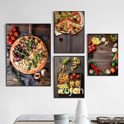 Italian Food Pasta and Pizza Fruits Wine Kitchen Home Decor Pictures For Dinning Living Room Wall Posters Prints Canvas Painting