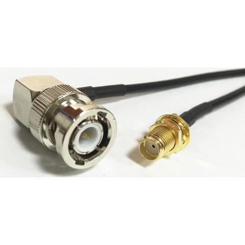 New Modem Coaxial Cable BNC Male Plug Right Angle Switch SMA Female Jack nut Connector RG174 Cable 20CM 8inch Adapter RF Jumper