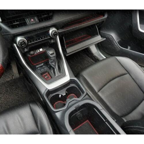 For Toyota RAV4 2020 Door Slot Mat Interior Storage Box Mat Water Coaster Decoration Car Accessories 14pcs