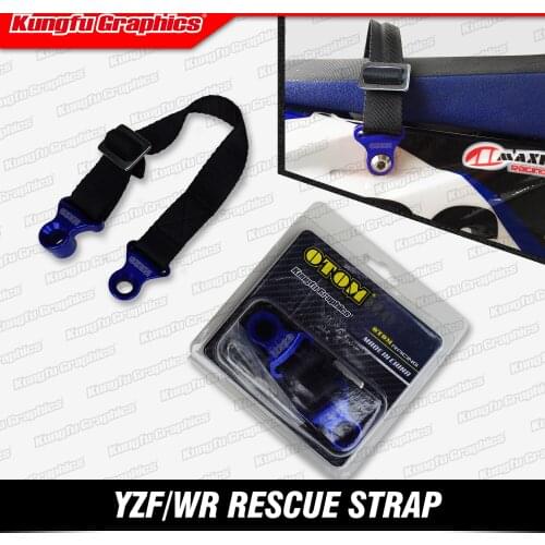 KUNGFU GRAPHICS Tugger Pull Strap Rope Motorcycle Recovery Self-Rescue for Dirt Bike Motocross MX YZF WR 250 450 Blue