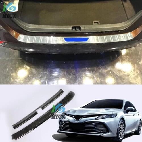 Movement For Toyota Camry XV70 2018 2019 2020 Stainless Steel Inner Rear Bumper Protector Guard Plate Sill Trim 2pcs