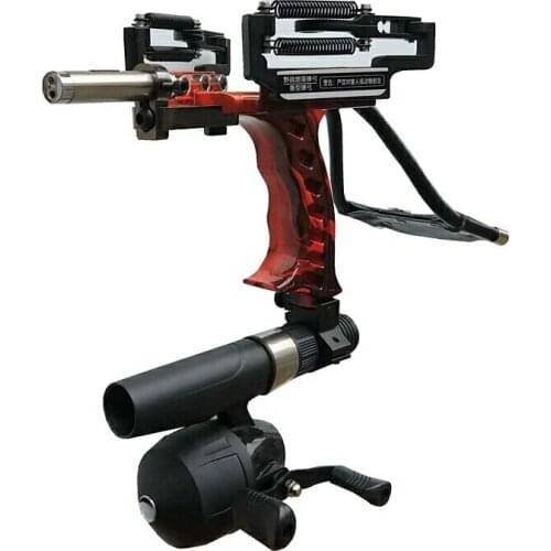 Strong Powerful Hunting Bow Catapult Fishing Slingshot Crossbow Laser Slingshot With Fishing Wheel Shooting Arrows Fishing Darts