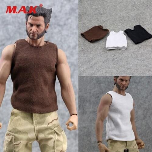 1/6 Scale Male Soldier Vest Clothes Accessory Brown Black White Vest Mens Underwear Model 12" Action Figure Body