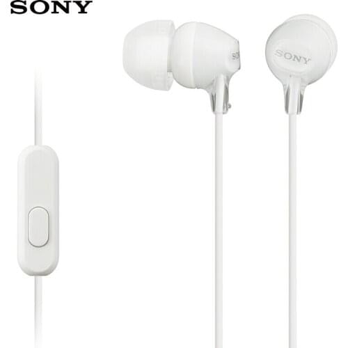 Original Sony earphones MDR-EX15AP Earphones In-ear Subwoofer Phone Headset Cable Control Call for mobile phone