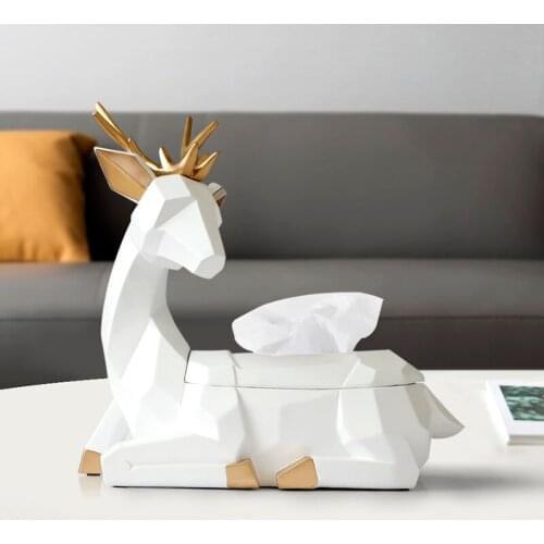 Resin Animal Statue Storage Boxes Home Decor Office And Home Storage Tissue Boxes Keys Mobile Phone Cosmetics Desk Organizer Box
