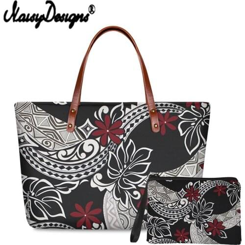 Noisydesigns Polynesian Tropical Leaves Ptints Tote Bag for Women Bag Set Of 2 Ladies Handbag Girls Canvas Bag 2021 Famous Brand