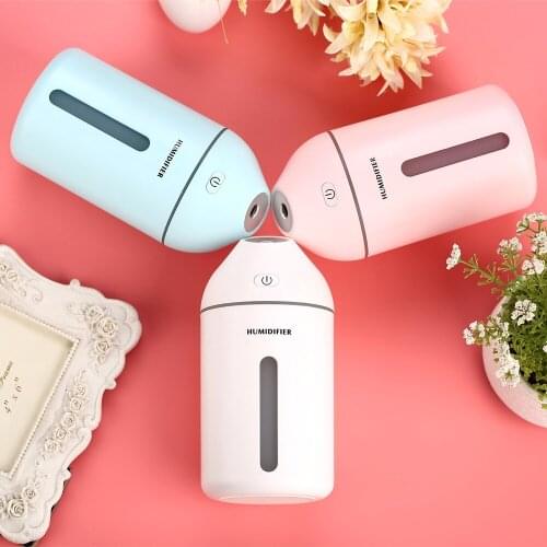 Large Capacity Air Humidifier Ultrasonic USB Car Humidifier 320ML Air Purifier Mini Aroma Mist Maker for Home Office Diffuser