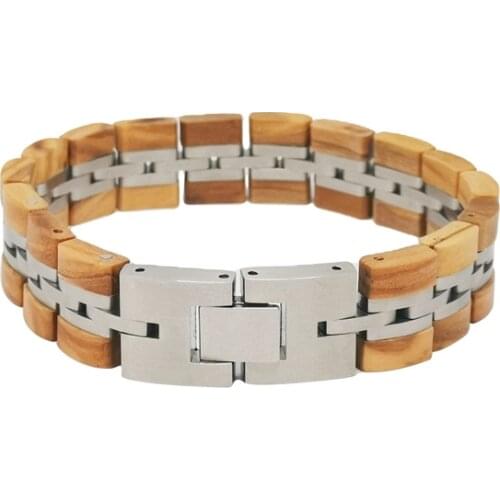 Wood bracelet Silver Bracelets