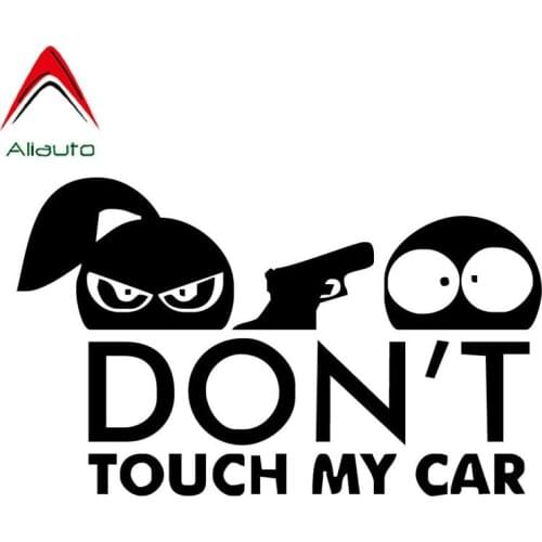 Aliauto Funny Car Sticker Don't Touch My Car Boy and Girl Vinyl Accessories PVC Decal for Toyota Renault Opel Seat VW,15cm*9cm