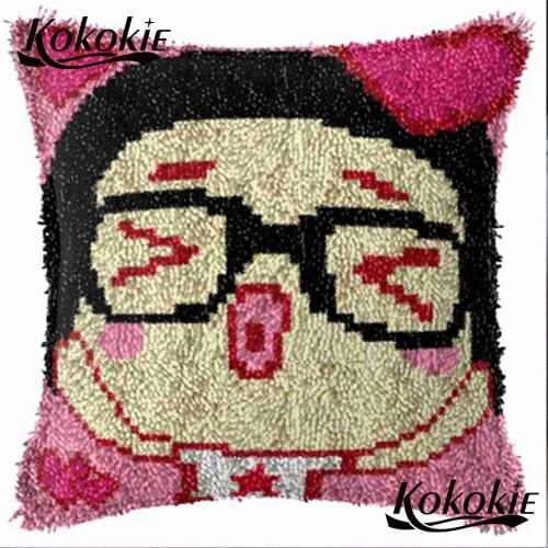 Latch Hook cartoon diy rug Needlework 3d carpet Unfinished Crocheting Rug Kits Yarn cross stitch kits Embroidery Pillowcase