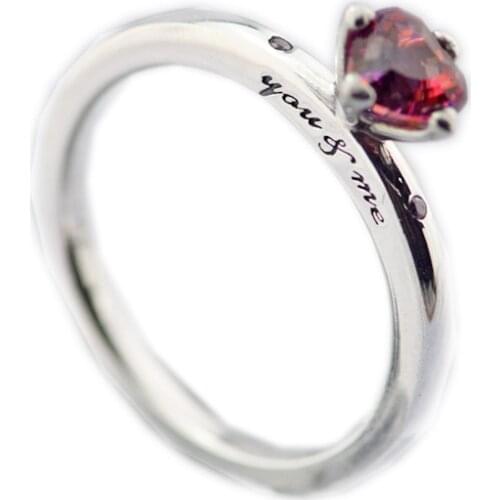 You & Me Ring Multi-Colored CZ Valentines Rings For Jewelry Making 925 Original Silver Jewelry Make Up Woman Gift Ring