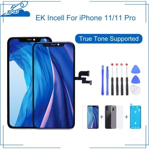 GradeAAA+ EK Incell For iPhone 11/ 11Pro LCD Soft OLED Display 3D Touch Screen Digitizer Assembly Replacement Parts With Gift