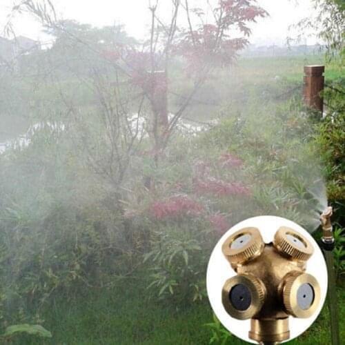 1 2 3 4 Hole Brass Spray Misting Nozzle Garden Fog nozzle Irrigation Fitting Home Watering Garden Power Sprayer Tool Accessories
