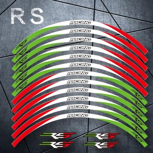 New Hot sell Motorcycle 1set front&rear edge rim wheel decals Reflective stickers For Aprilia RS rs