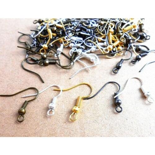 Wholesale DIY 100pcs Jewelry Making Findings Earring Hook Coil Ear Wire