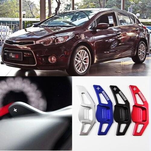 Tommia 2pcs Steering Wheel Aluminum Shift Paddle Shifter Extension For KIA K3S 2014-2017 Car-styling