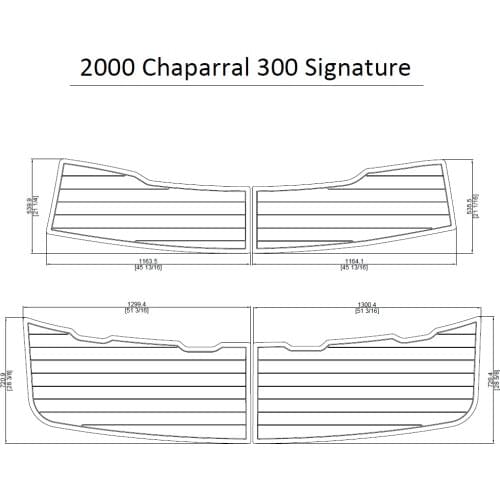 2000 Chaparral 300 Signature Swim Platform Pad Boat EVA Teak Decking 1/4" 6mm