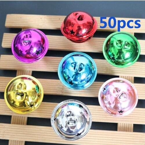 50pcs Jingle Bells Aluminum Loose Beads Small For Festival Party Decoration/Christmas Tree Decoration/DIY Crafts Accessories