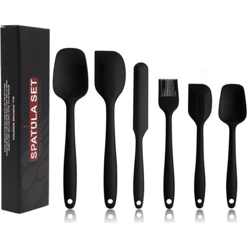 6/7/8 Pcs Scrapers Spoon Spatula Sets BPA Free Silicone Non-Stick Silica Cake BBQ Heat Resistant Cooking Utensils Baking Tools