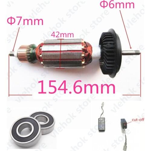 AC220-240V Armature Rotor for BOSCH GWS8-125 GWS850C GWS8-100C GWS8-125C GWS8-100CE GWS8-125CE GWS850CE GWS780C Power Tool part