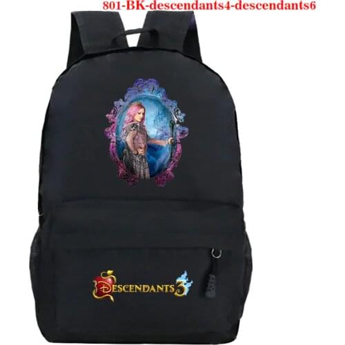 Back To School Descendants 3 School Bag Men School Backpack for Teenagers Boys Girls Student Travel Book Bag Schoolbag for Gifts
