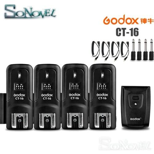 Godox CT-16 16 Channels Wireless Radio Flash Trigger Transmitter+Receiver Set for Canon Nikon Olympus Godox Yongnuo Studio Flash