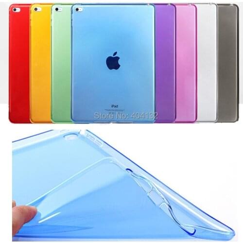 TPU Gel Skin For iPad 9.7 2017 Air 234 Soft Transparent Cover Case For Apple iPad Air 2 (iPad 6) Rubber Cases 100PCS/Lot