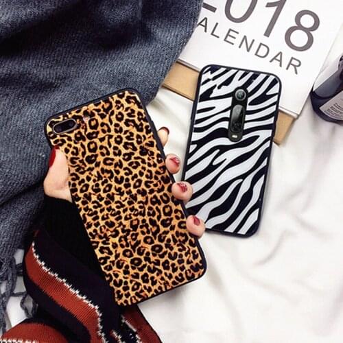 Tempered Glass Case For OPPO R7 R7s R9 R9s R11 R11s Plus Hard Cover For OPPO R19 R17 Pro R15 R15X Zebra Leopard Couqe Capa