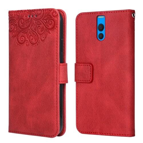 Luxury Leather Case for Meizu M6 Note Flower Embossing Wallet Flip Phone Case ForMeizu M 6 Note Cover Card Slot Funda