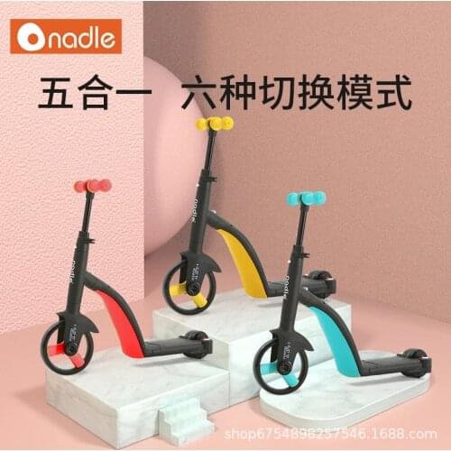 Nadle Children Scooter 5 in 1 Tricycle Baby 3 In 1 Balance Bike Ride On Toys Kids Bike Gift For 1-6 Years