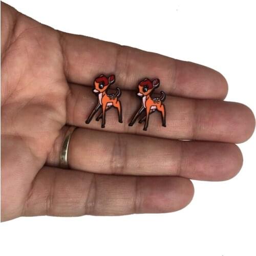 Birthday Gift Enamel Earrings Deer in fairy tales Earing for kids