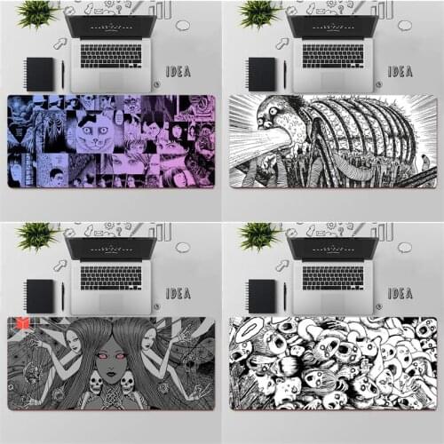 FHNBLJ High Quality Junji Ito Tees Horror Natural Rubber Gaming mousepad Desk Mat Rubber Computer Gaming mousepad