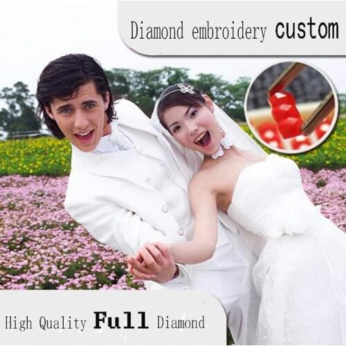 Photo Custom Diamond Embroidery 5D DIY Diamond Painting Full Square/Round Drill Picture Of Rhinestones Mosaic Home Wedding Decor