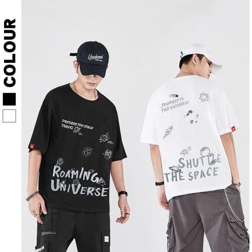 The new spring and summer 2021 cotton tide loose short sleeve T-shirt male the current Chinese wind menswear phoenix embroidery